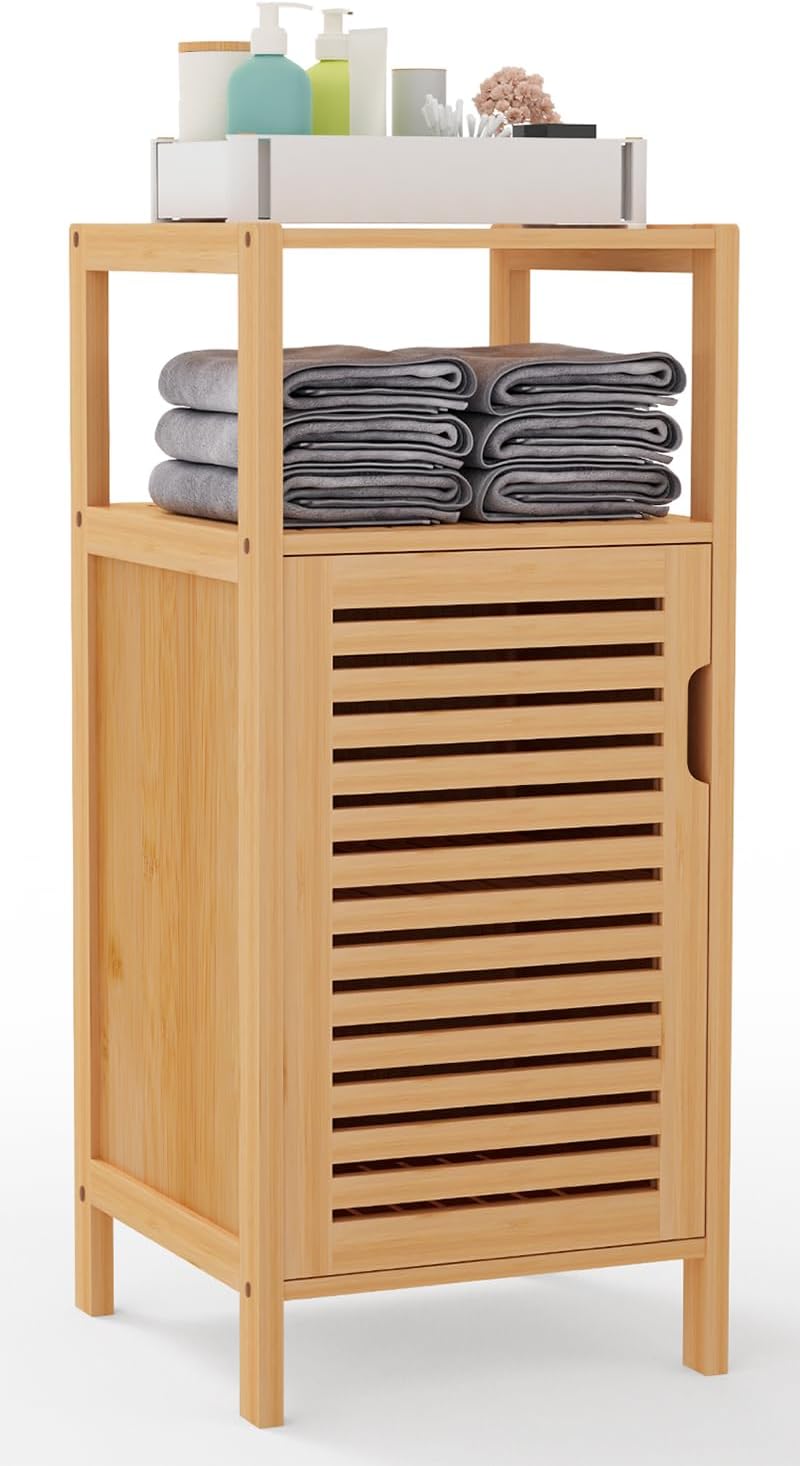 Bamboo Bathroom Storage Cabine