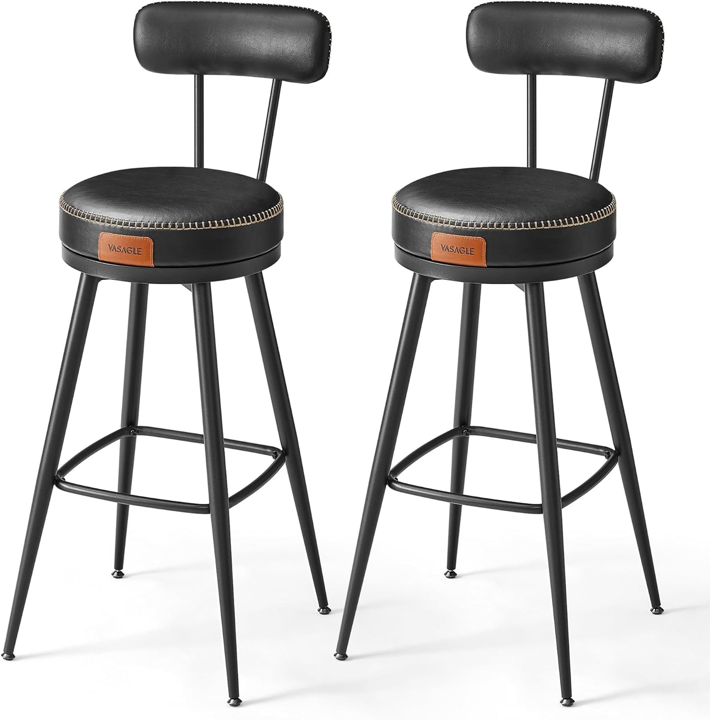 VASAGLE Set of 2 Bar Stool