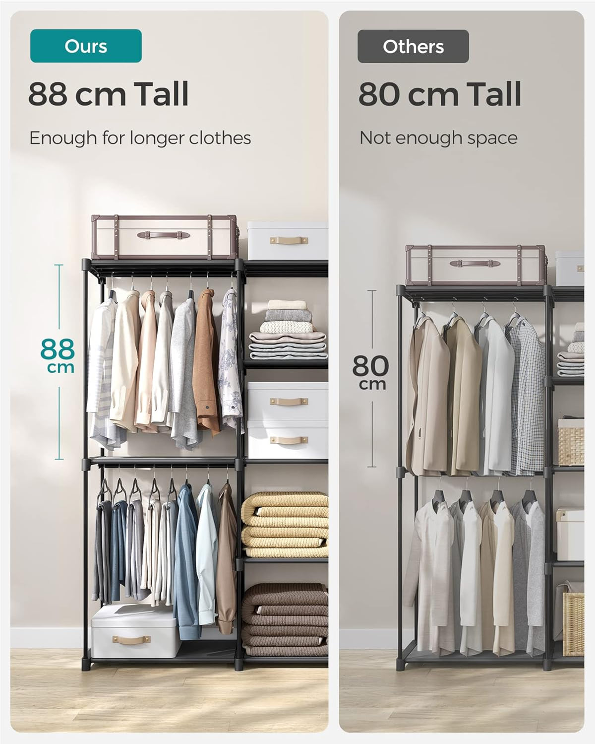 SONGMICS Portable Open Wardrobe RYG037B02