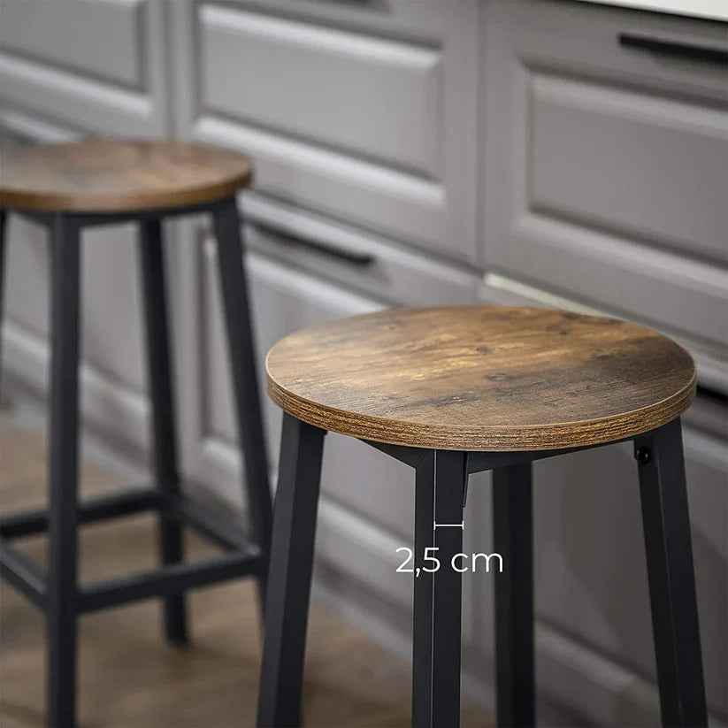 VASAGLE Set of 2 Counter Chair LBC032B01