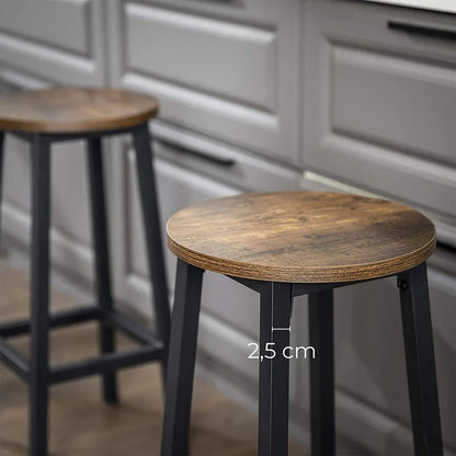 VASAGLE Set of 2 Counter Chair LBC032B01