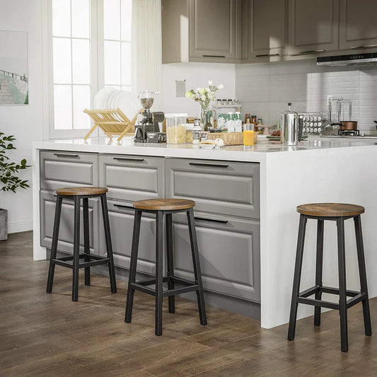 VASAGLE Set of 2 Counter Chair LBC032B01