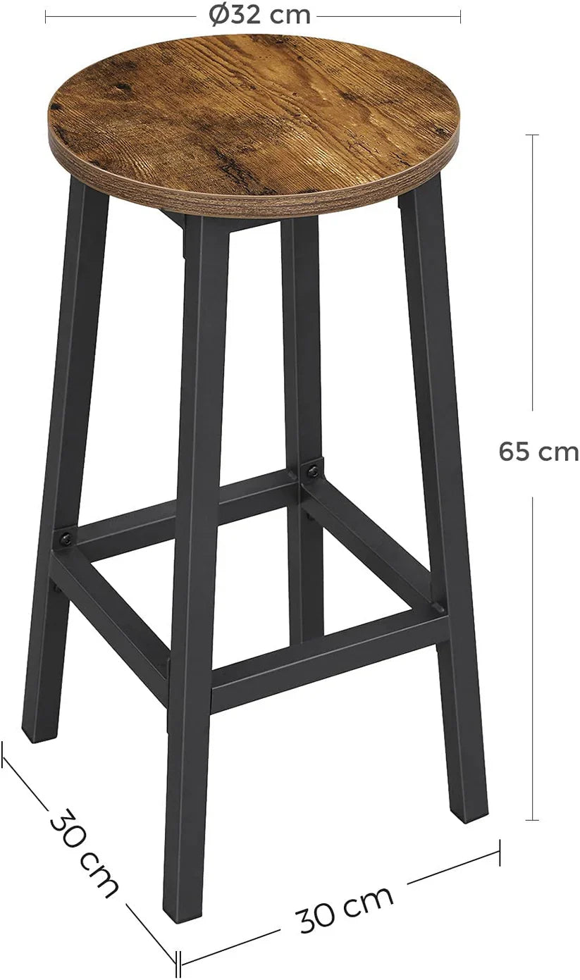 VASAGLE Set of 2 Counter Chair LBC032B01