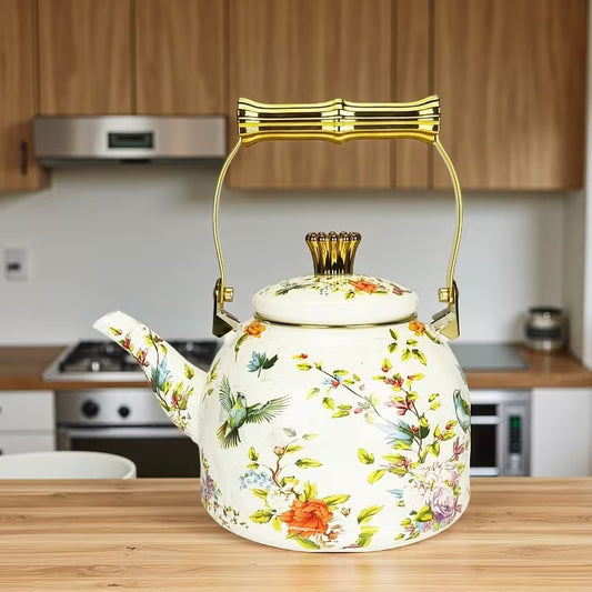 Floral Enamel Tea Kettle