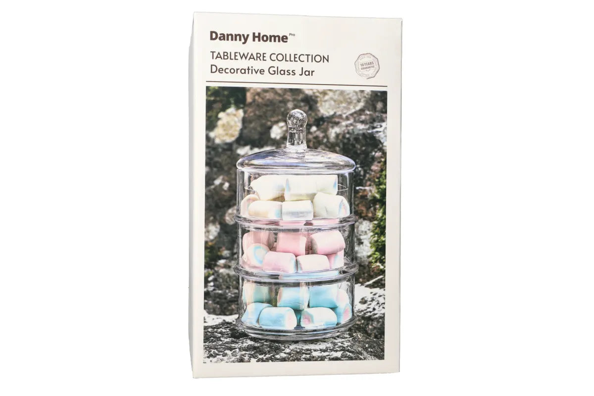 Danny Home 3-Layer Glass Sweet Jar