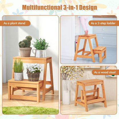 Costway Multipurpose 2-Tier Folding Step Stool