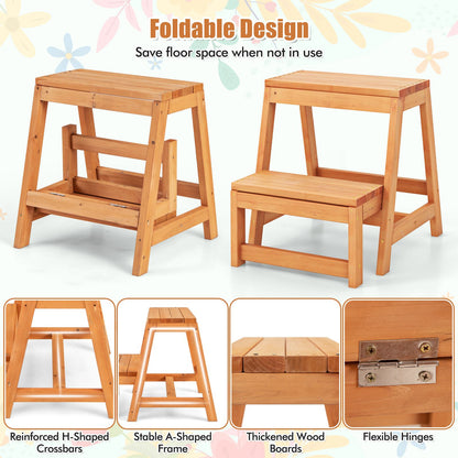 Costway Multipurpose 2-Tier Folding Step Stool