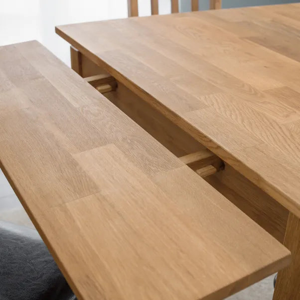 Coxmoor 4-6 Seater Square Extendable Dining Table, Solid Oak