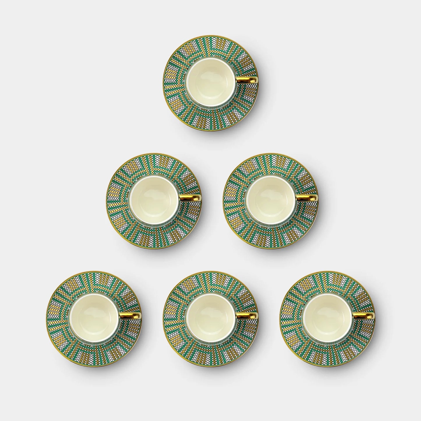 Marrakech Mosaic Coffee Cup Set - 6 Pieces