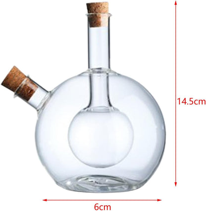 Glass Oil & Vinegar Dispenser with Dual Pouring Spouts