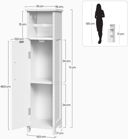 Bathroom Cabinet  with Toilet Roll Holder