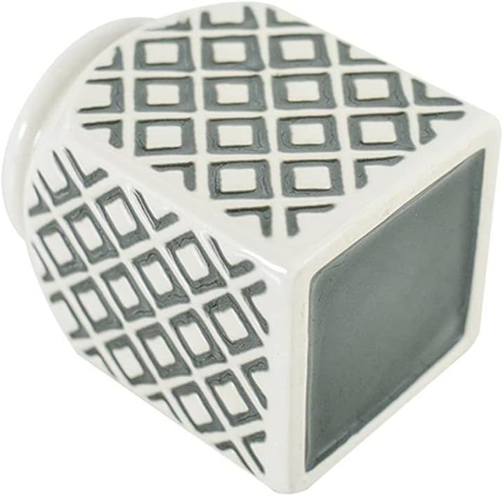Square Ceramic Canistera With Wooden Lid