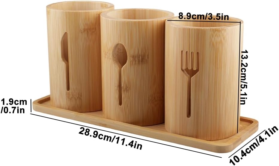 Bamboo Kitchen Utensils Holder
