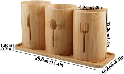 Bamboo Kitchen Utensils Holder