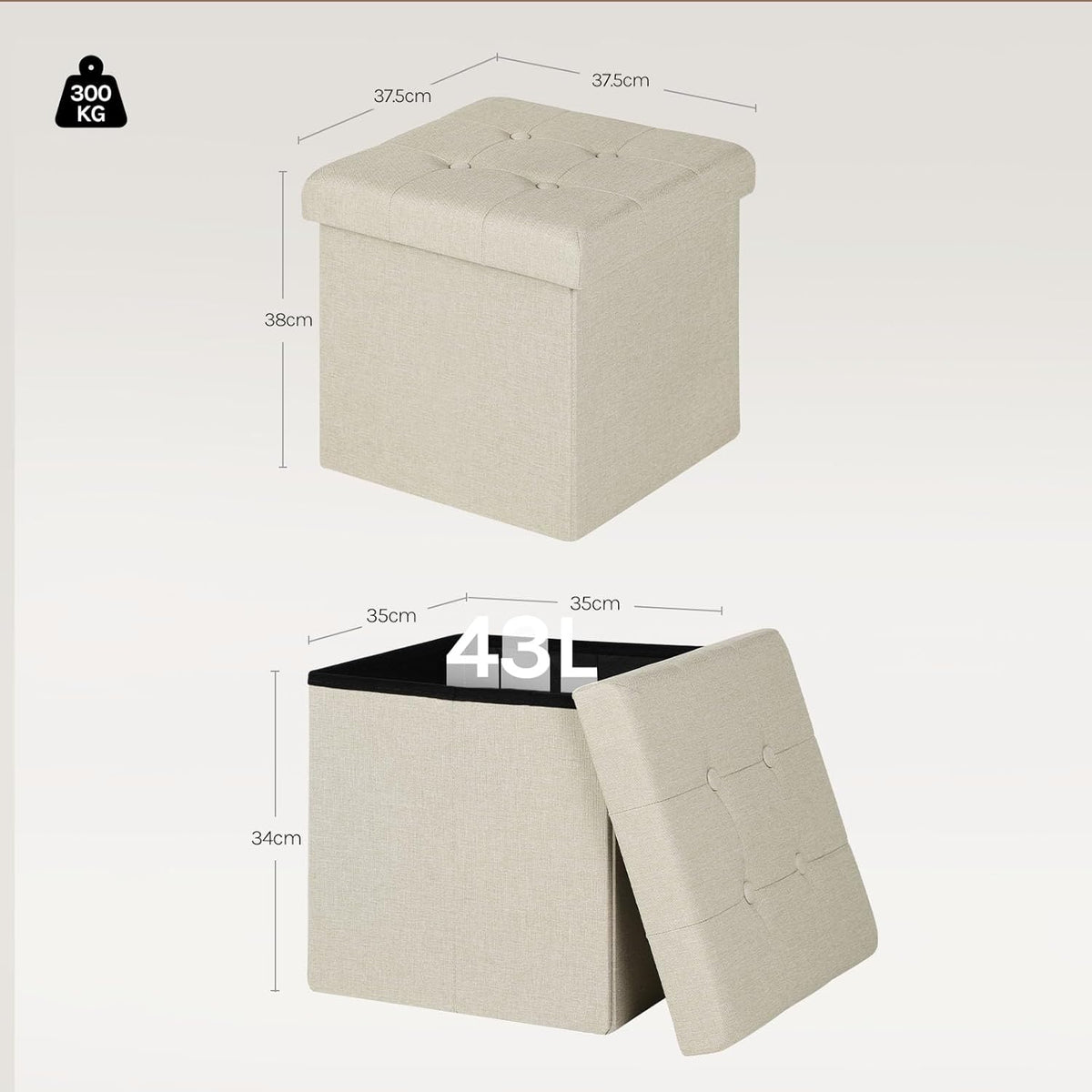 WOLTU Velvet Storage Stool (SH06CM_1)