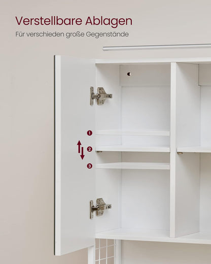 VASAGLE Bathroom Cabinet with LED Lighting