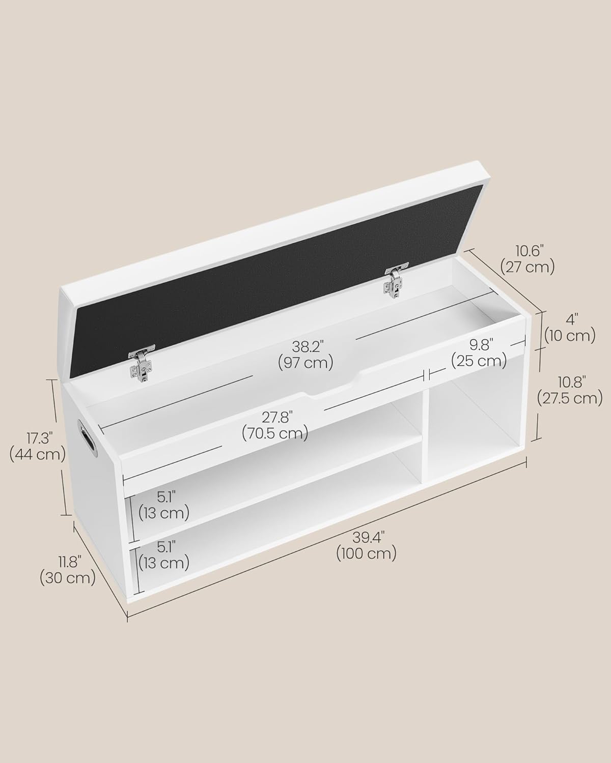VASAGLE Shoe Bench LHS130W14