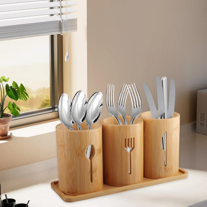 Bamboo Kitchen Utensils Holder