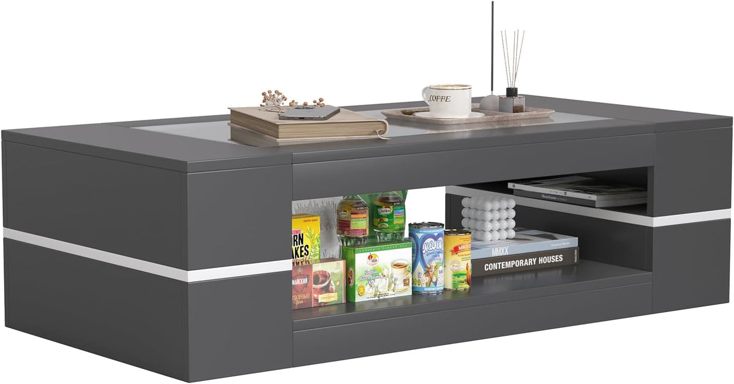 Modern Stylish Coffee Table with Glass Top