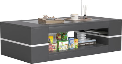 Modern Stylish Coffee Table with Glass Top
