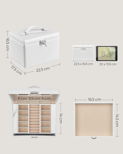 SONGMICS 4-Tier Jewellery Box JBC159W01