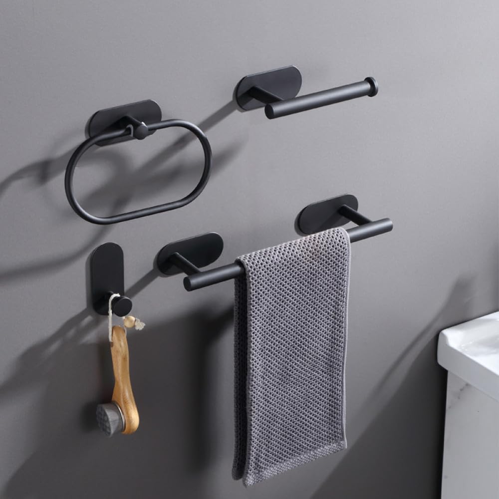 Set of 4 No Drilling Bathroom Accessories