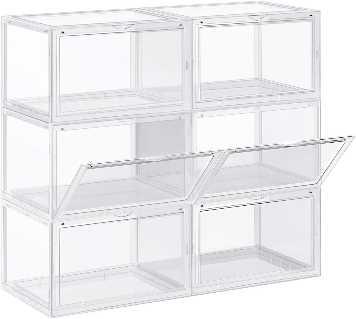 SONGMICS Set of 6 Shoe Boxes LSP06CB