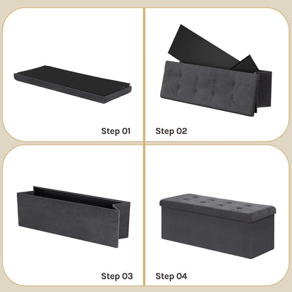 WOLTU Footstool Storage bench (SH73GR)