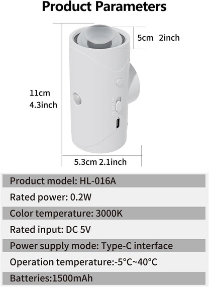 Set of 2 Wireless Wall Lamp with Motion Sensor and Switch