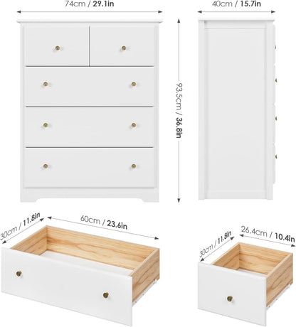 Wooden 5 Drawers Cabinet