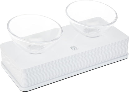 Catit Style 2-Bowl Glass Dinner Set for Pets