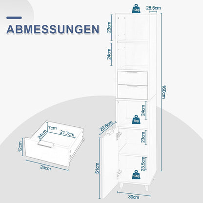 EUGAD Tall Cabinet