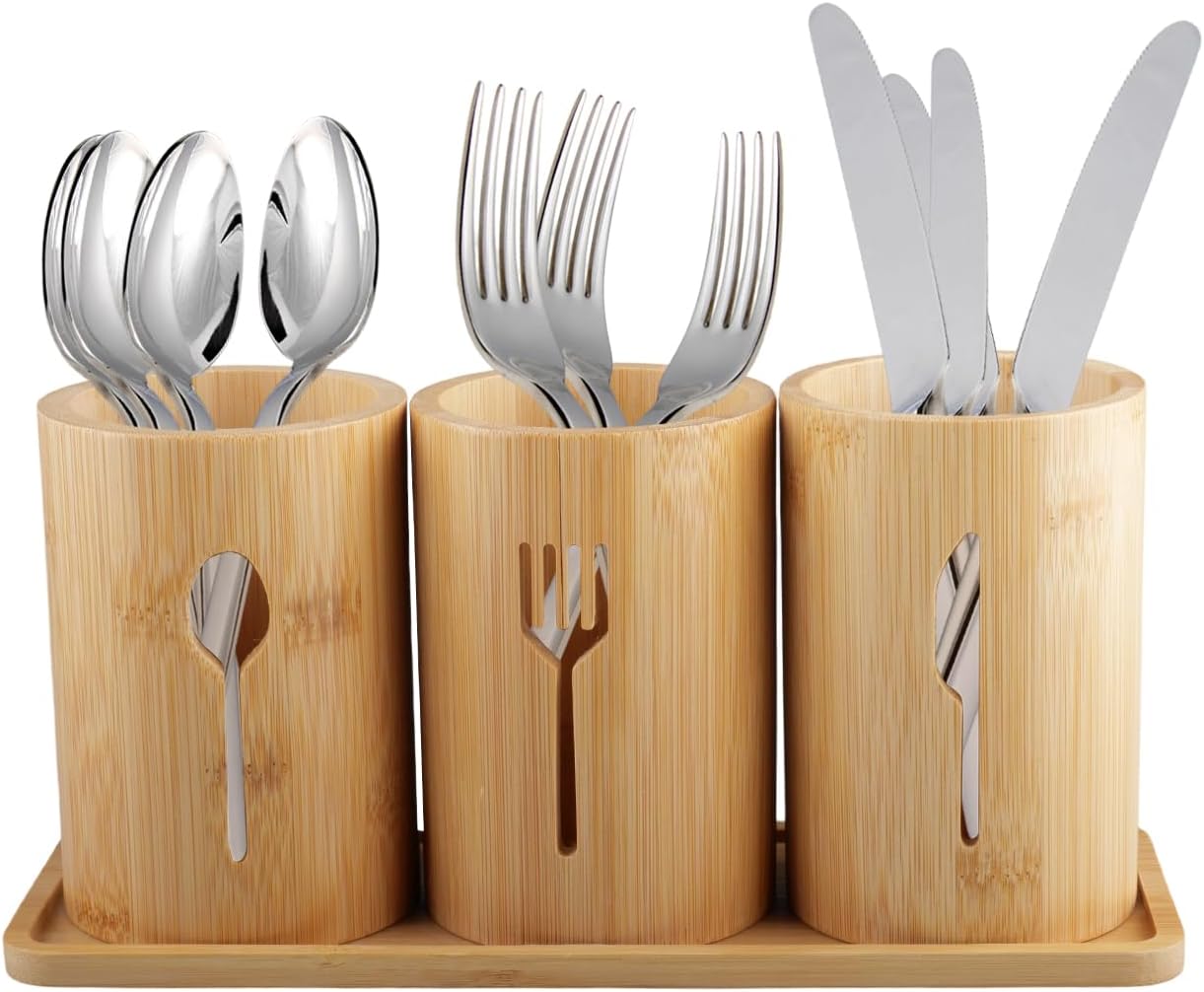 Bamboo Kitchen Utensils Holder