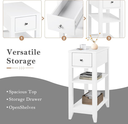 WOLTU Slim Bedside Table (NTS02WS)