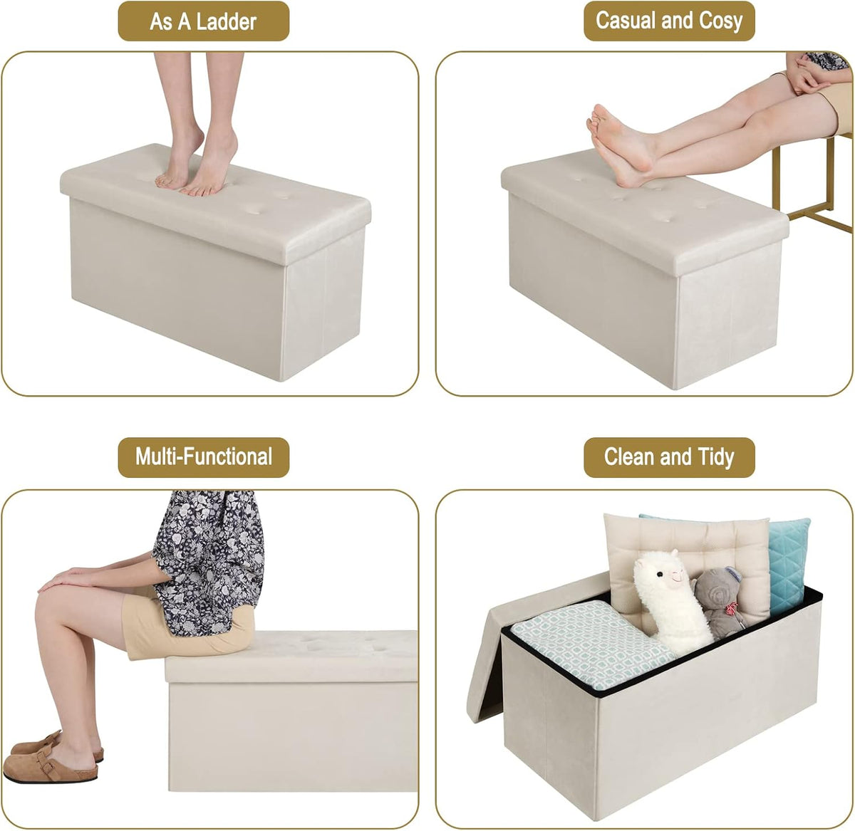 WOLTU Footstool Storage bench (SH70CM)