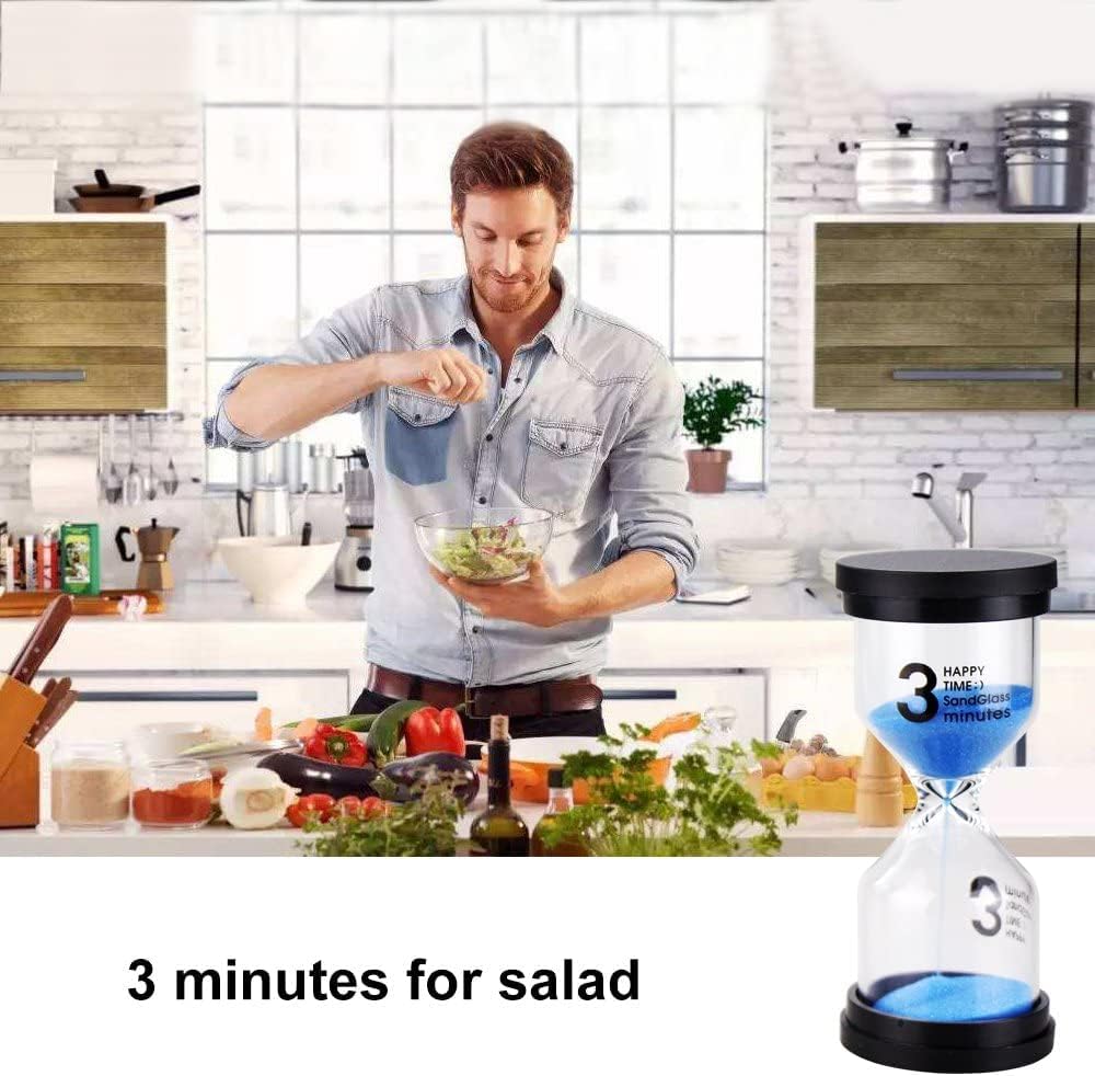 Set of 6 Glass Sand Hourglass Timer