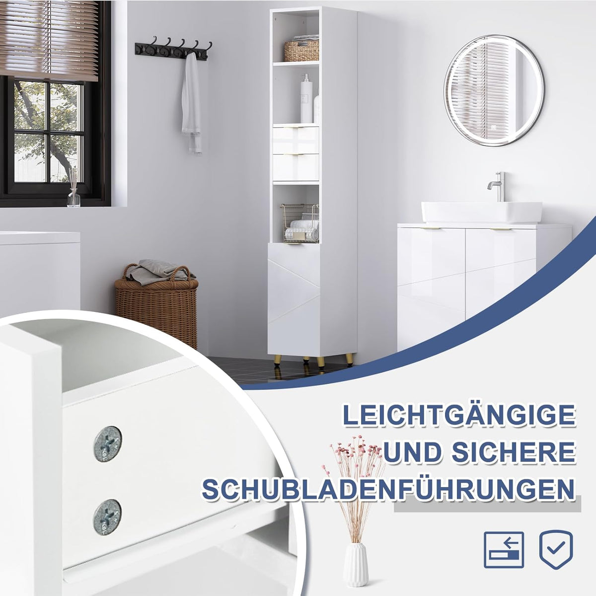 EUGAD Tall Cabinet