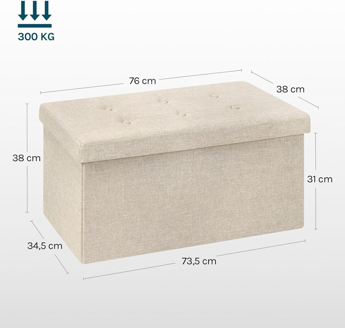 WOLTU Footstool Storage bench (SH32CM)