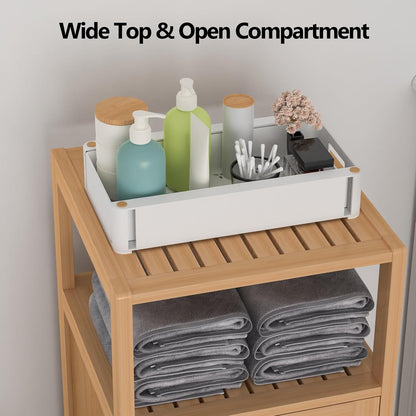 Bamboo Bathroom Storage Cabine