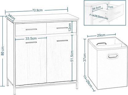 EUGAD Bathroom Cabinet with 2 Foldable Laundry Bags
