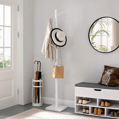 VASAGLE Coat Rack, Wooden Clothes Rack RCR010W02