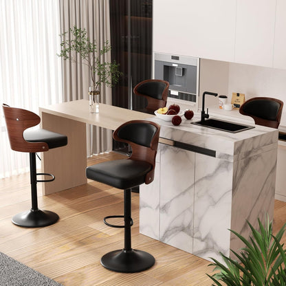 Set of 2 Adjustable Height Bar Stools