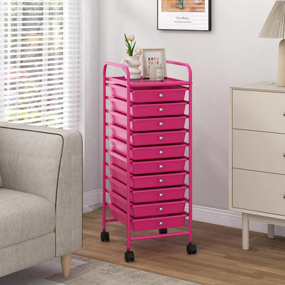Storage Trolley with 10 Drawers