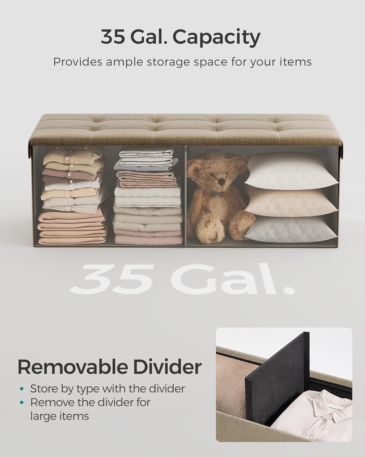 SONGMICS Storage Bench LSF077R01V1