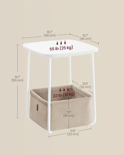 VASAGLE Side Table (LET229W10)