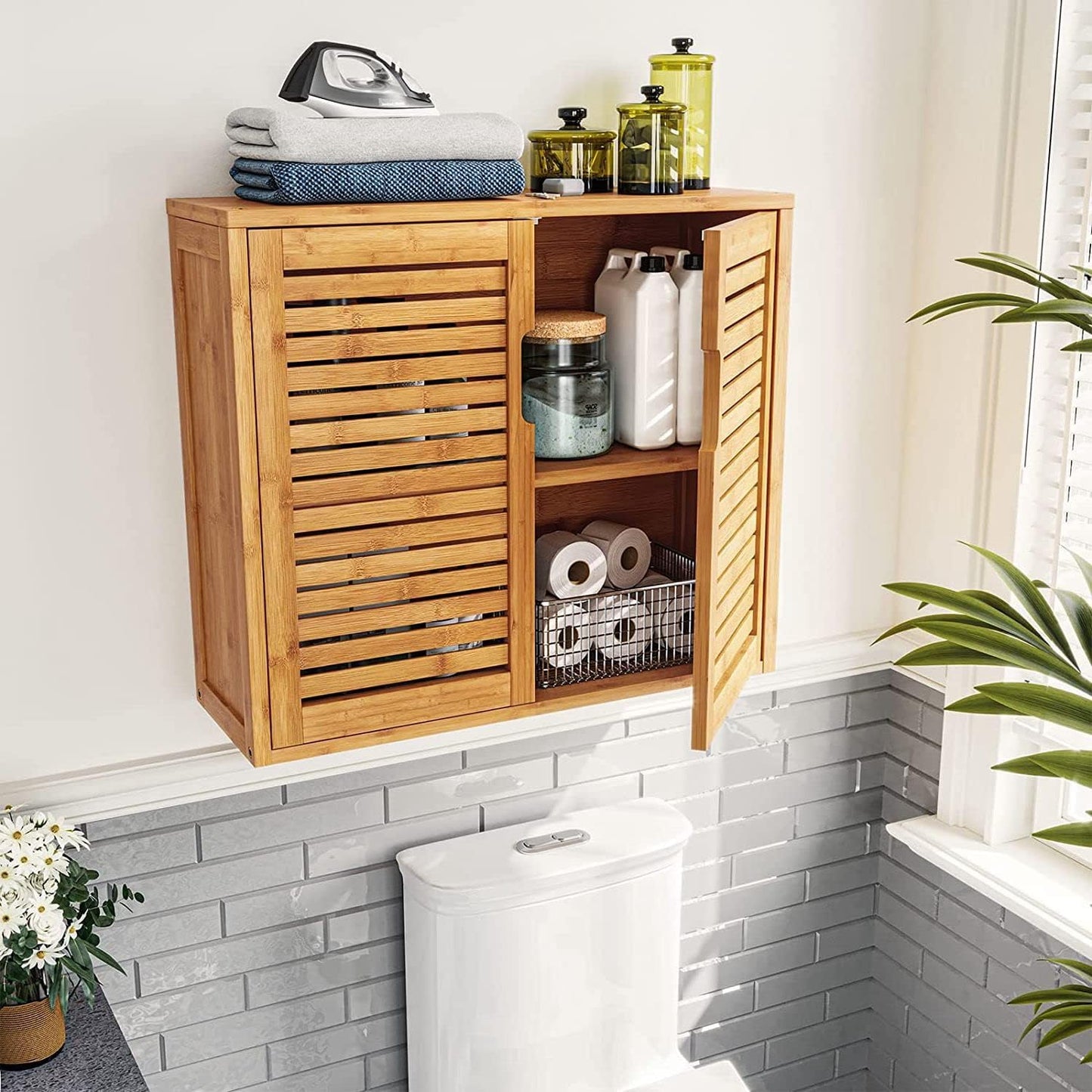 Bamboo Wall Cabinet