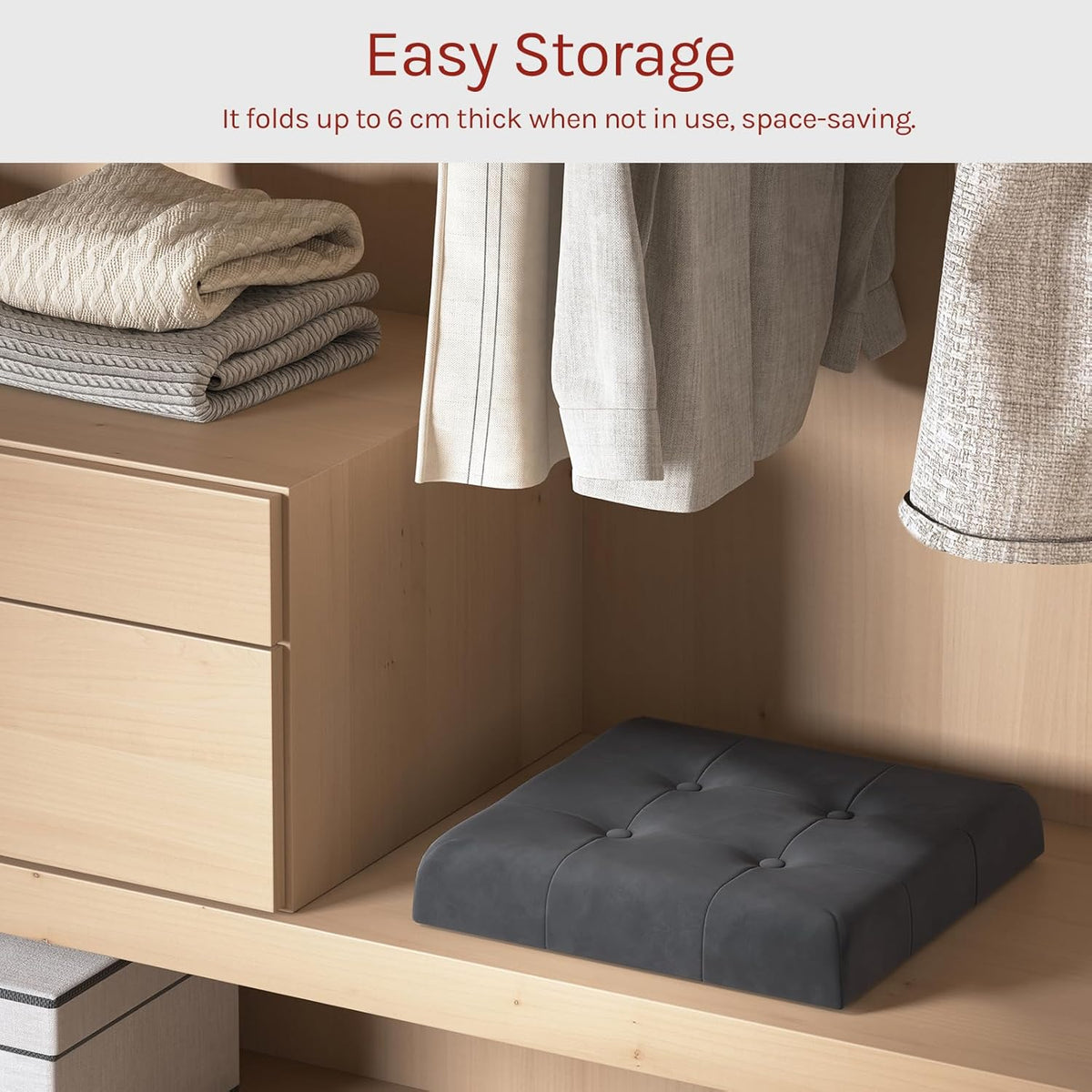 WOLTU Velvet Storage Stool (SH69GR)