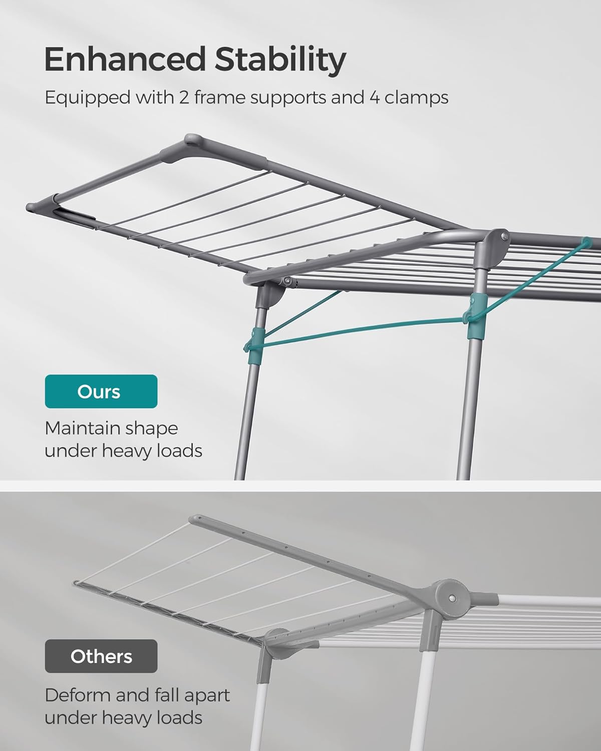 SONGMICS Clothes Drying Rack LLR518G01