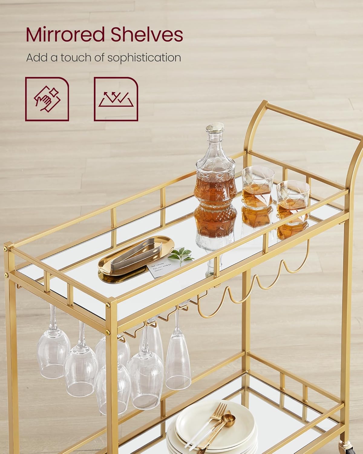 VASAGLE Bar Cart LRC090A03