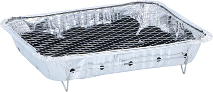 RESCH Portable Charcoal Disposable Grill with Charcoal & Grate